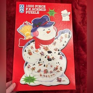 FX Schmid 1000 piece puzzle Snowman Shaped Puzzle ⛄️